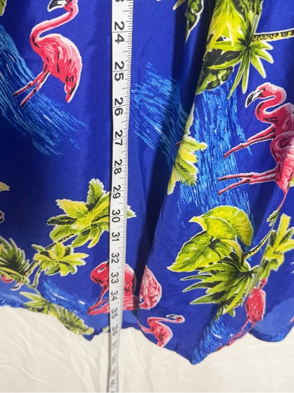 Sleeveless Blue Tropical Print Swim Cover-Up Dress